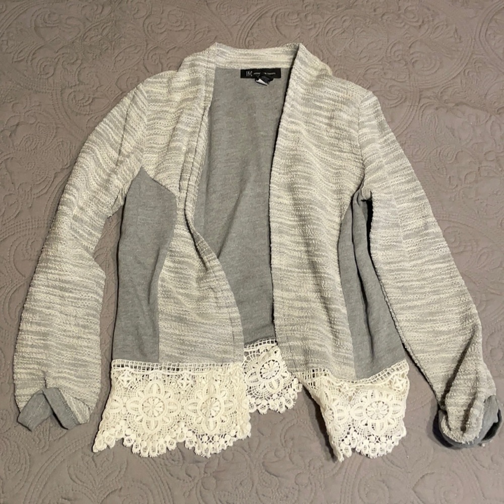 INC Knit Lace Sweater Size S NEVER WORN!